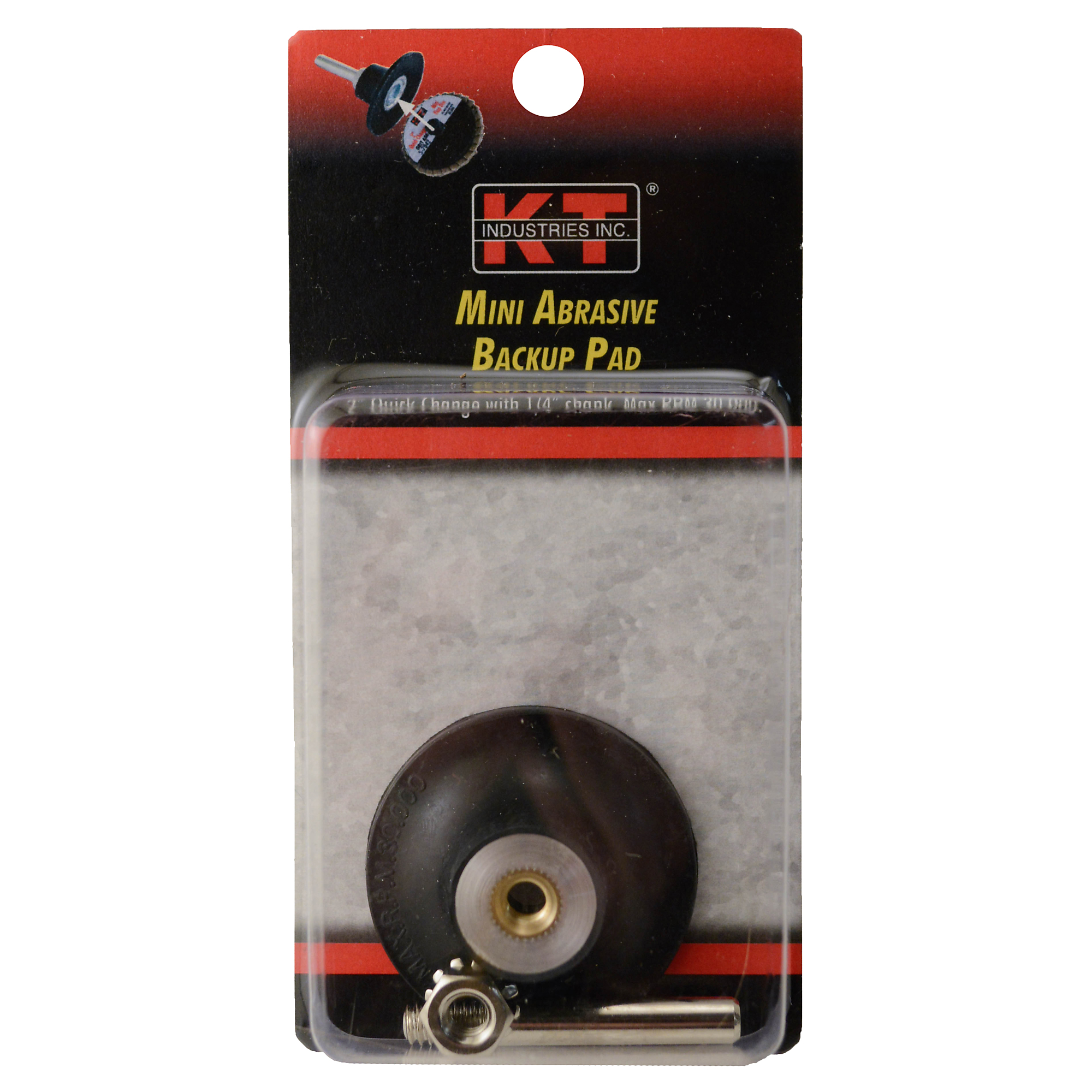 K-T Industries Backup Pad for Mini-Abrasives — 2in., Quick Change, 30,000 RPM, Model# 5-7802